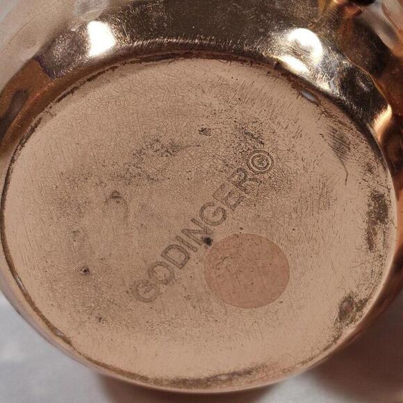 Godinger Hammered Copper Moscow Mule Mugs Cups Set of 2 - Picture 8 of 10